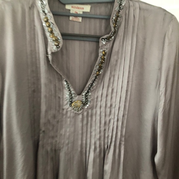 Silk Tunic taupe Sundance - Picture 7 of 10